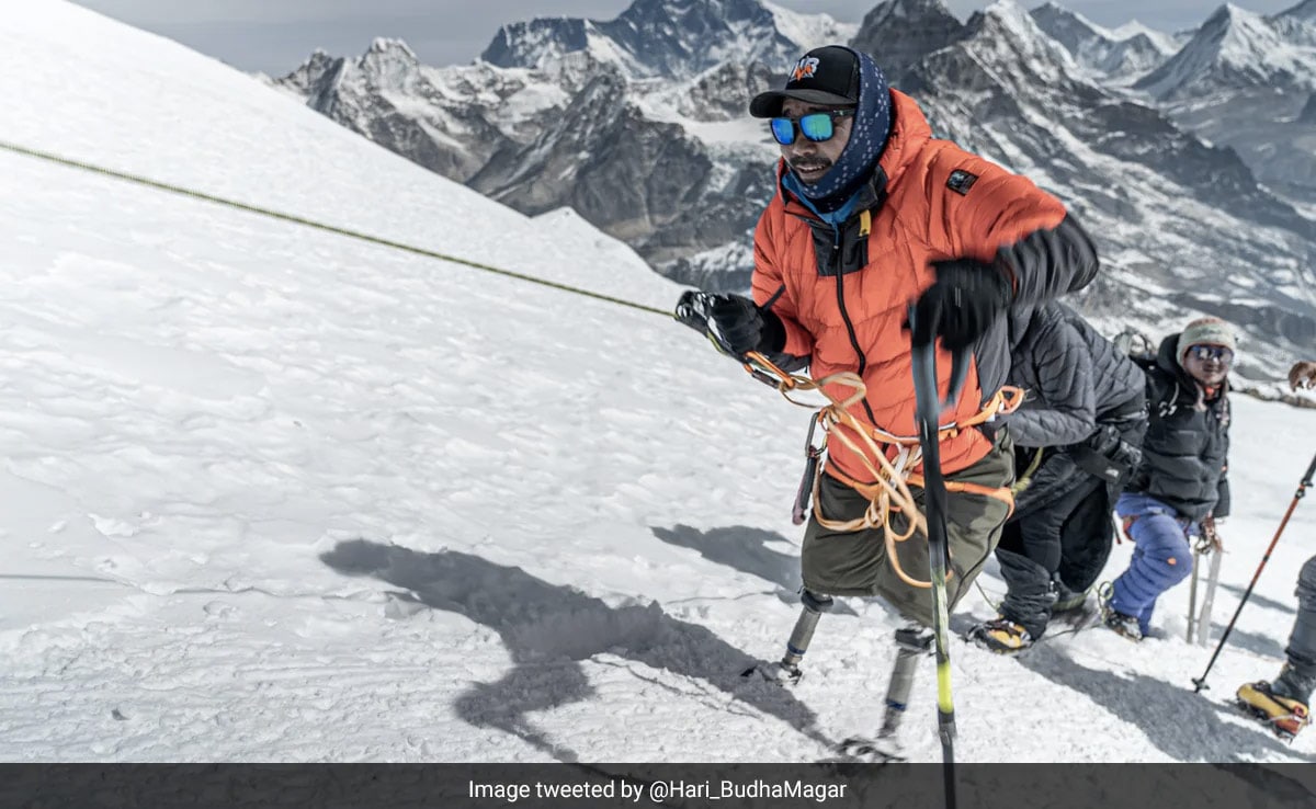 "Cried Like A Baby": Ex Nepalese Soldier With Artificial Legs Who Scaled Everest