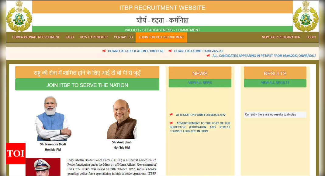 ITBP Recruitment : Apply online for Head Constable post