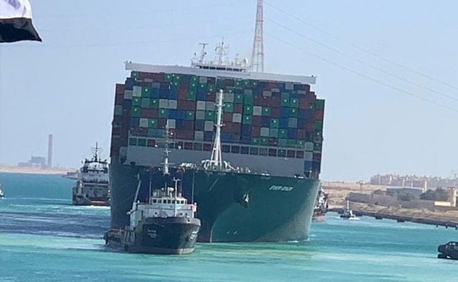 Large Ship Briefly Stranded In Suez Canal Successfully Refloated