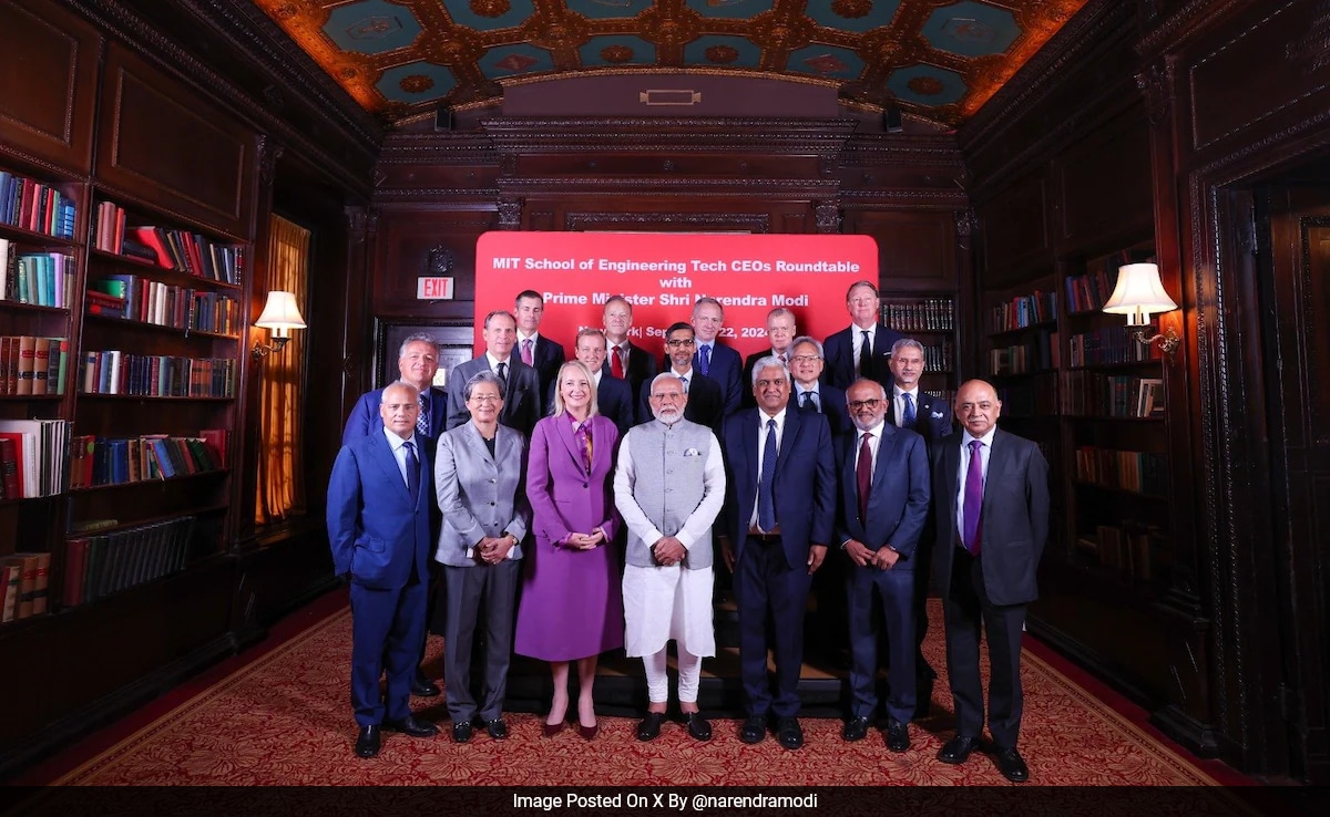 Google To Nvidia: PM Modi's Roundtable Meet With Tech CEOs At MIT