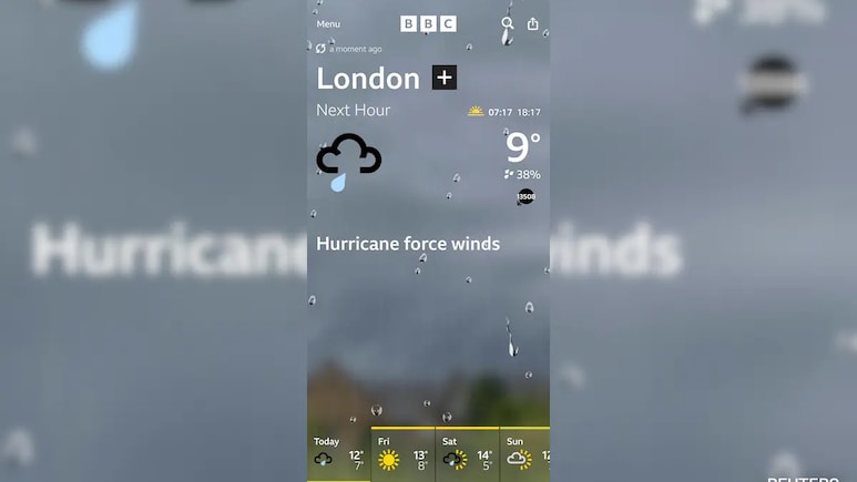 BBC Forecasts , KPH Winds For London, Apologises