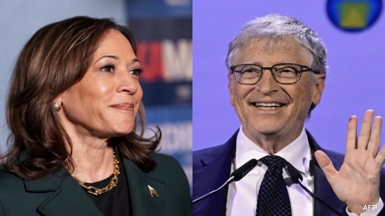 Bill Gates Backs Harris With $ Million Donation, "Concerned" Over Trump