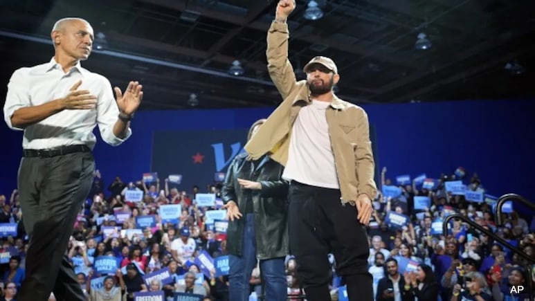 Eminem Endorses Kamala Harris, Joins Barack Obama To Garner Support For Her