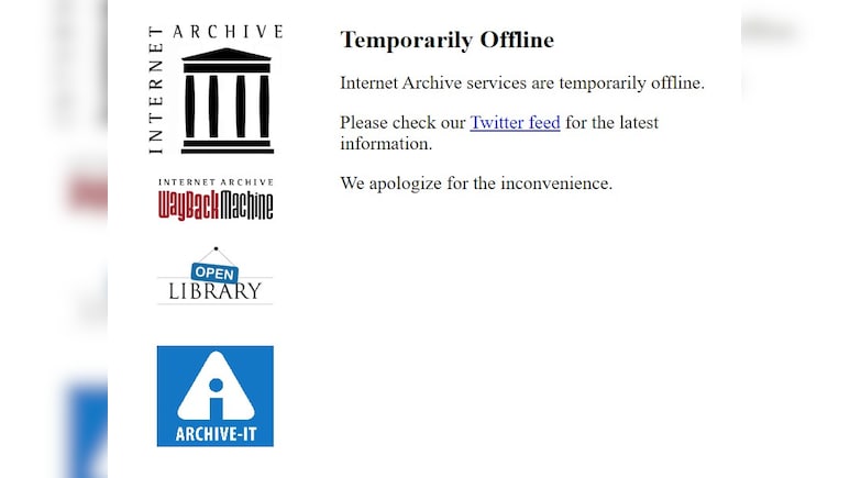 Internet Archive Hit By "Catastrophic" Attack, Million Passwords Stolen
