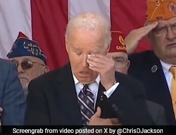 Biden Wipes Away Tear During 'God Bless America' At Event To Honour Veterans