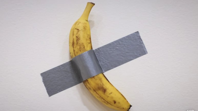 "Comedian", Banana Taped To A Wall, Sells For $