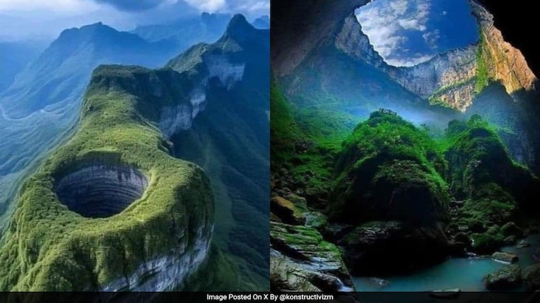In China, These Giant Sinkholes Are Tourist Spots