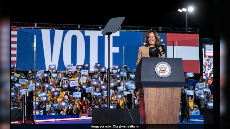 Kamala Harris Urges Americans To "Get Out And Vote" On Election Day