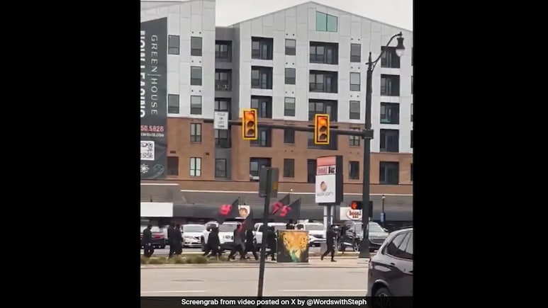 Red Skull Masks, Swastikas, Racial Slurs: Neo Nazi Group Marches In Ohio