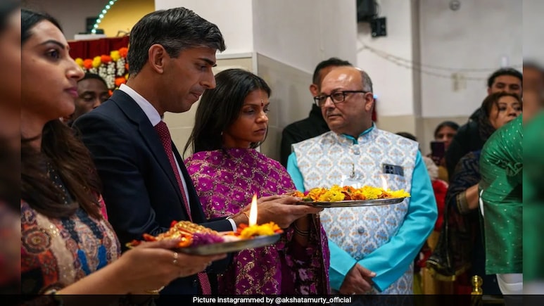 Rishi Sunak Celebrates Diwali After Resigning As Opposition Leader