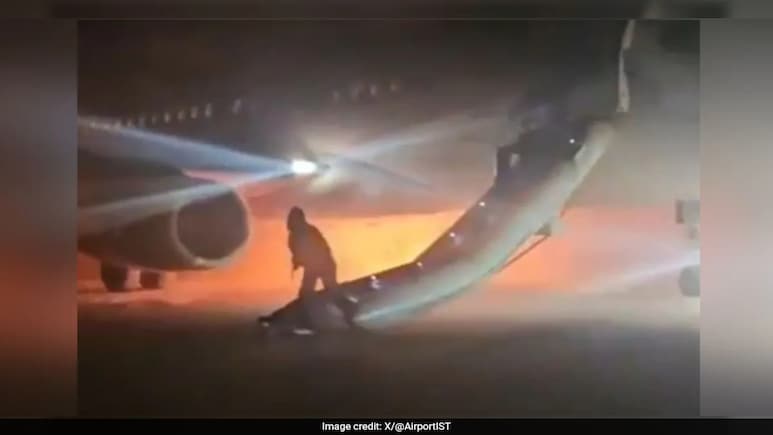 Video: Terrifying Clip Shows Passengers Fleeing Runway As Plane Catches Fire