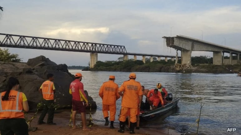 Dead As Brazil Bridge Collapses, Truck Carrying Acid Falls Into River
