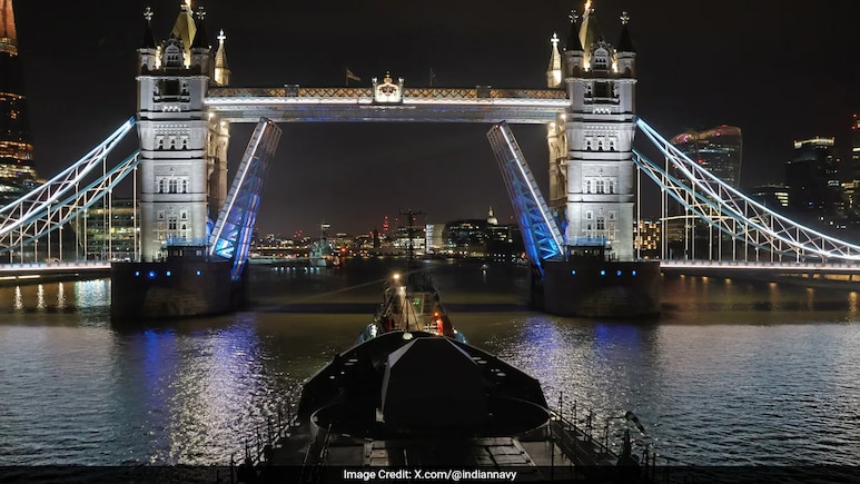 Navy's Warship INS Tushil Docks In London On Maiden Operational Deployment
