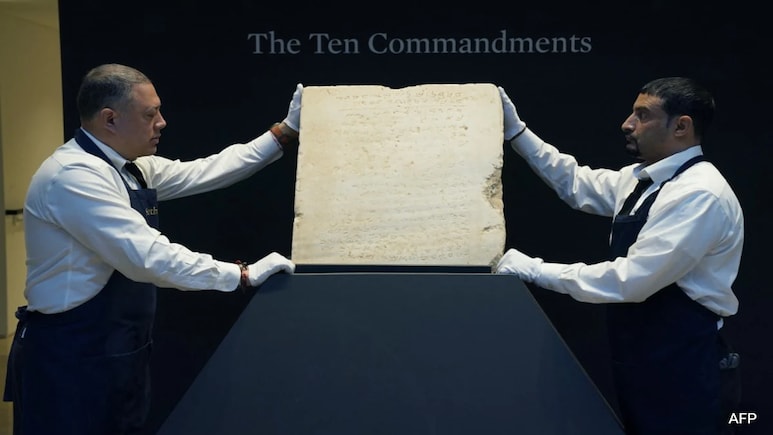 Stone Tablet Engraved With Ten Commandments Sells For $ Million