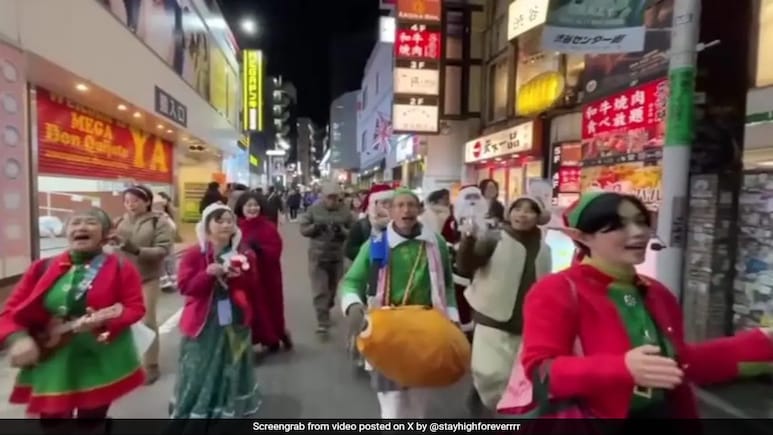 Watch: People Dress Up As Santa's Elves, Chant 'Hare Krishna' In Japan
