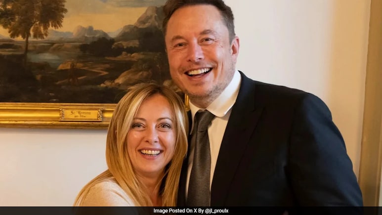 "Elon Musk Not Left Wing": Giorgia Meloni Compares Him To George Soros