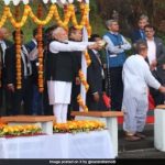 PM Modi Offers Gangajal From Maha Kumbh Into Grand Bassin In Mauritius