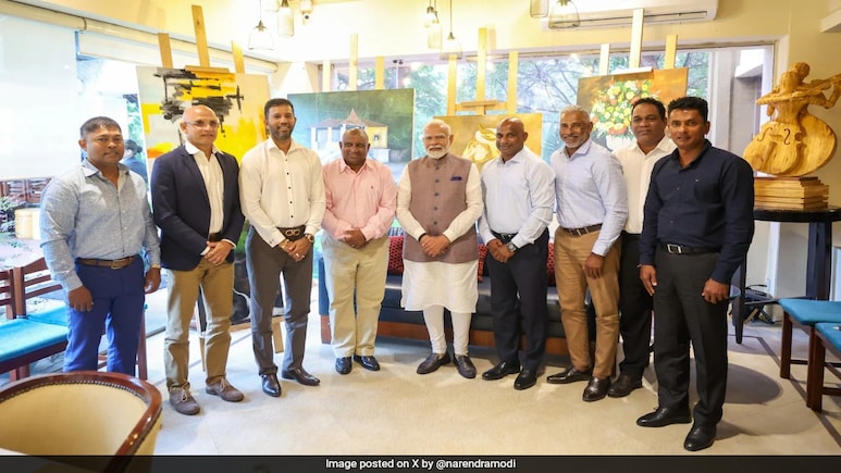 PM Modi Meets Members Of World Cup Winning Sri Lankan Cricket Team