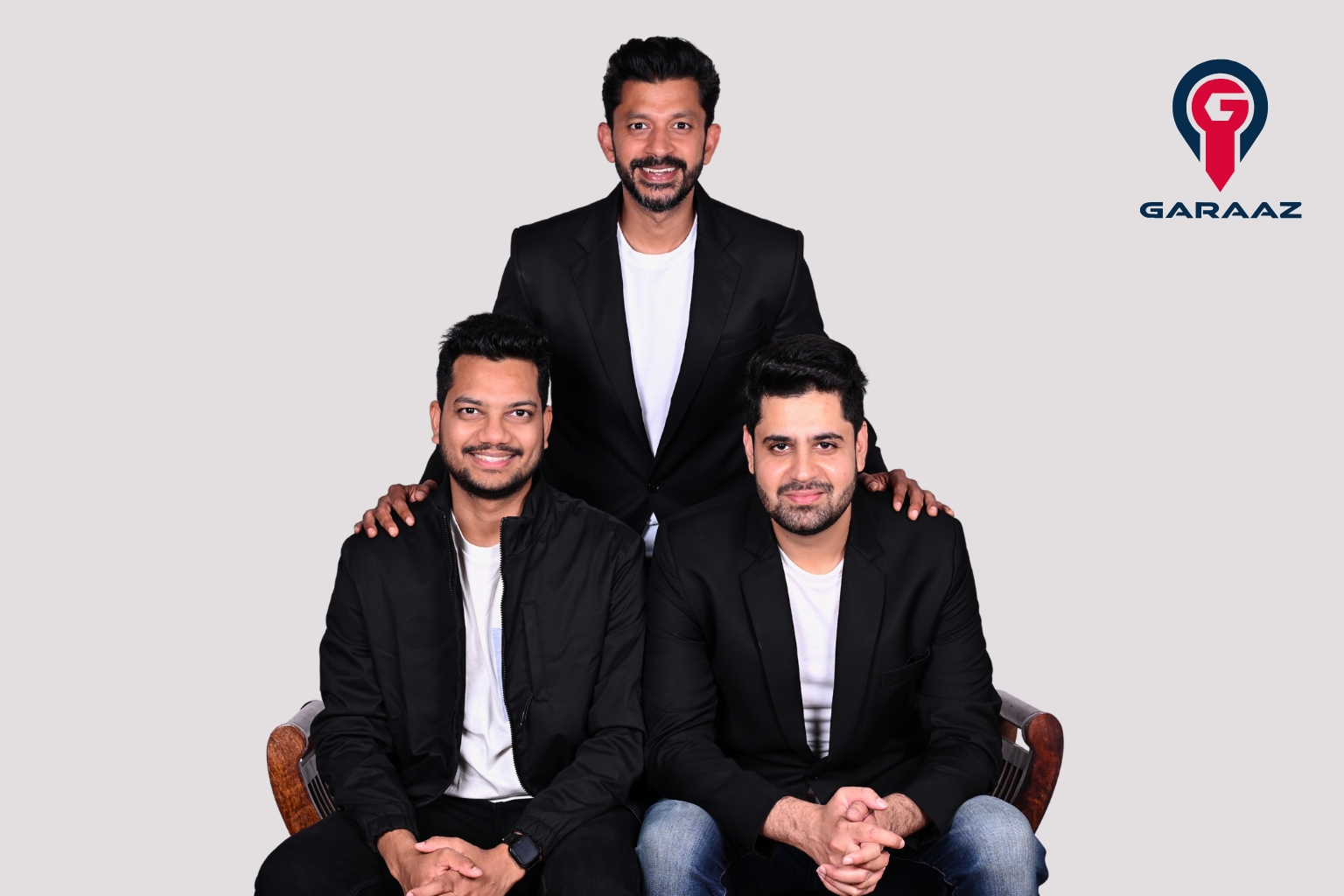 Left Varun Agarwal (COO) Centre Shaleen Agarwal (CEO & Founder) and Right Sahil Rally (CTO) Garaaz