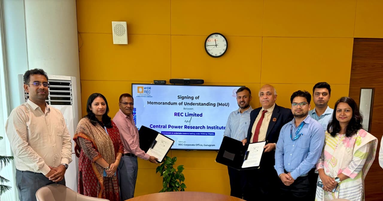 REC Limited Signs MoU with Central Power Research Institute (CPRI) to Strengthen Quality Assurance under RDSS